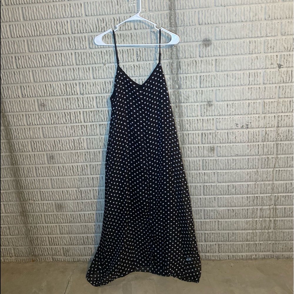 sleeveless maxi dress with polkadots - Picture 4 of 6